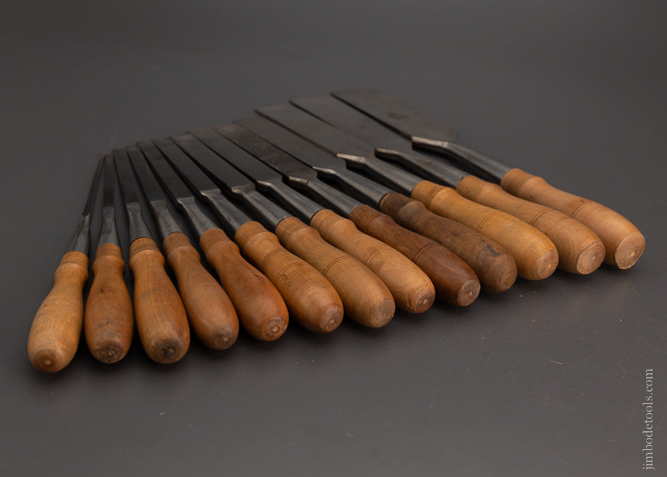 New Old Stock CHARLES BUCK Set of 13 Firmer Chisels - 105183