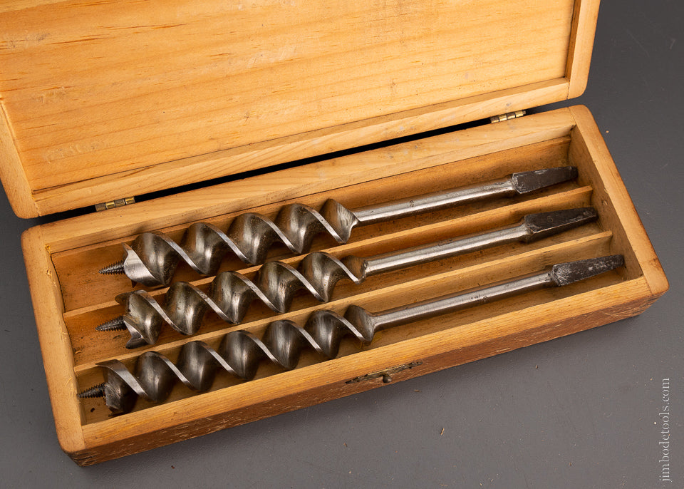 Complete Set of 13 RUSSELL JENNINGS Auger Bits in Original Three Tiered Box - 105192