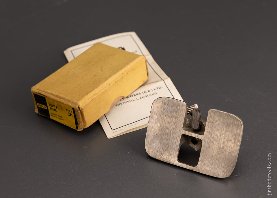 STANLEY No. 271 Router Plane Mint in Box - 105231
