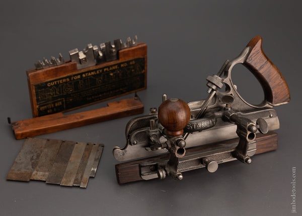 Excellent User STANLEY No. 45 Combination Plane with 19 Cutters & 3 Stops - 105262