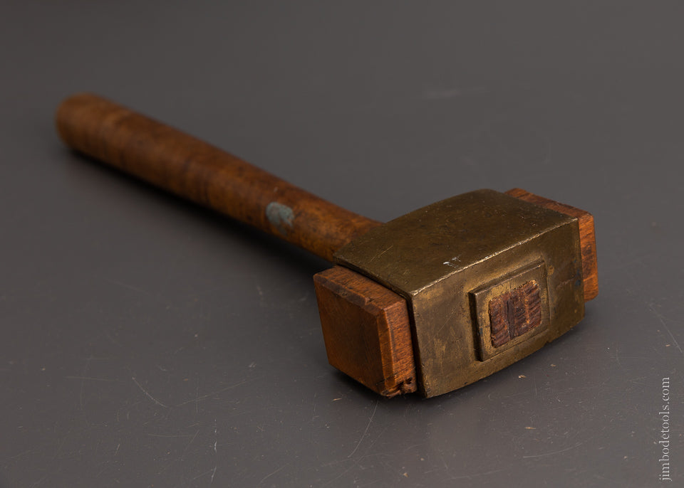 3 1/2 x 11 1/2 Inch Early Cast Brass Mallet  ( Studley Type) - 105282