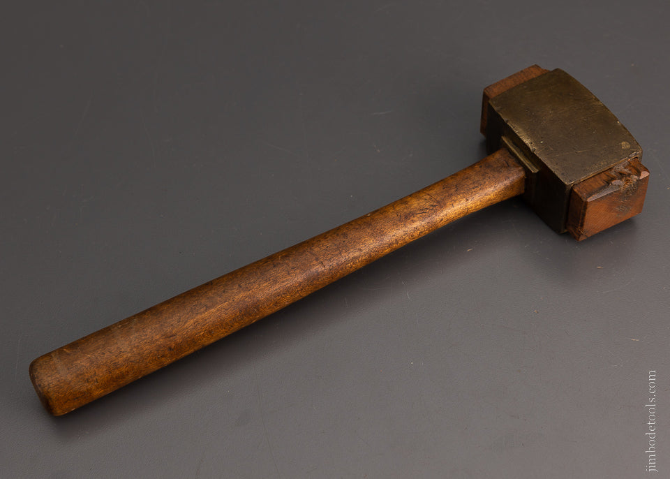 3 1/2 x 11 1/2 Inch Early Cast Brass Mallet  ( Studley Type) - 105282