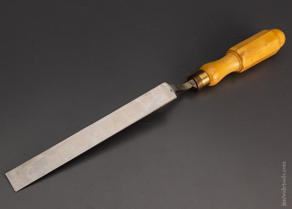 Dead Mint MARPLES Boxwood Handle Crank Neck Paring Chisel 7/8 x 15 1/2 Inches - 105287