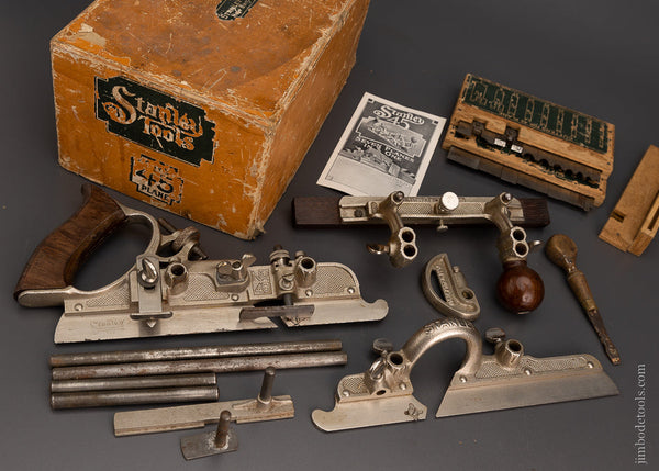 100% Complete STANLEY No. 45 Combination Plow Plane in Box - 105312