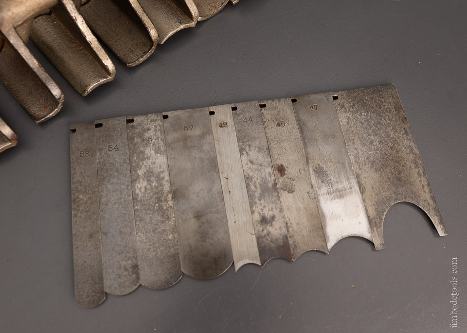 Rare Complete Set of Hollow & Round Bottoms for STANLEY No. 45 Plow Plane - 105370