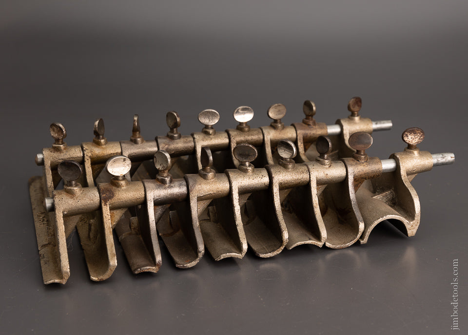 Rare Complete Set of Hollow & Round Bottoms for STANLEY No. 45 Plow Plane - 105370