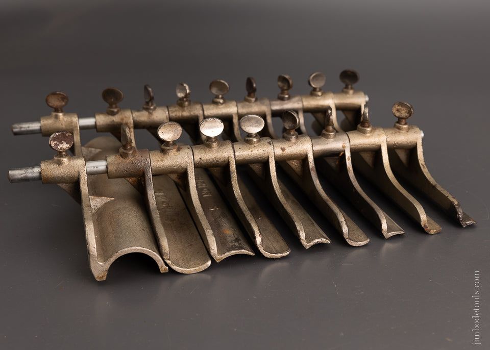 Rare Complete Set of Hollow & Round Bottoms for STANLEY No. 45 Plow Plane - 105370