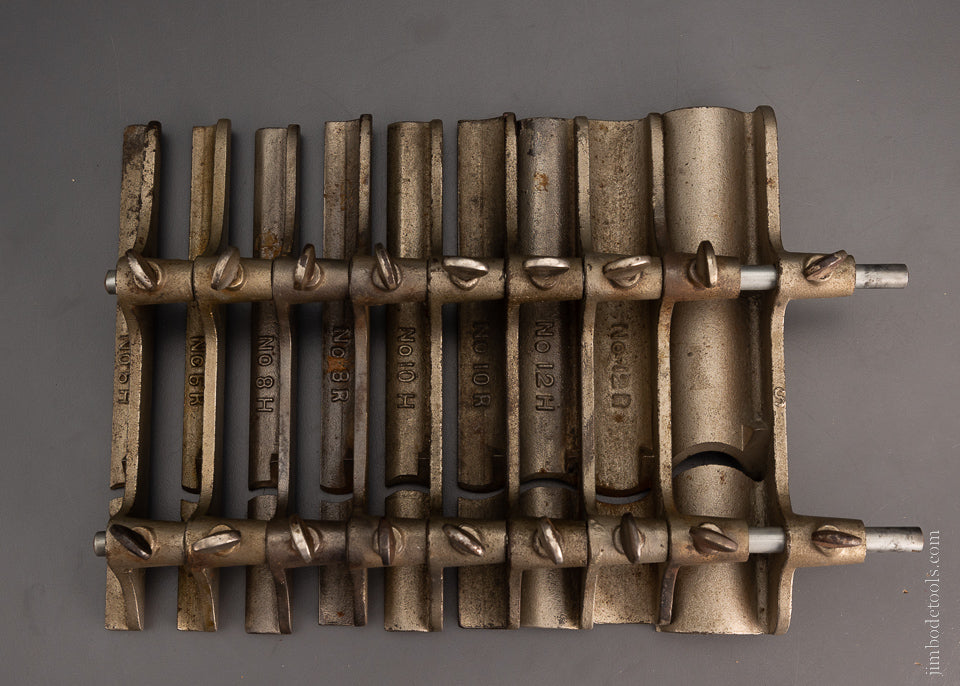 Rare Complete Set of Hollow & Round Bottoms for STANLEY No. 45 Plow Plane - 105370