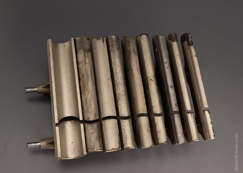Rare Complete Set of Hollow & Round Bottoms for STANLEY No. 45 Plow Plane - 105370