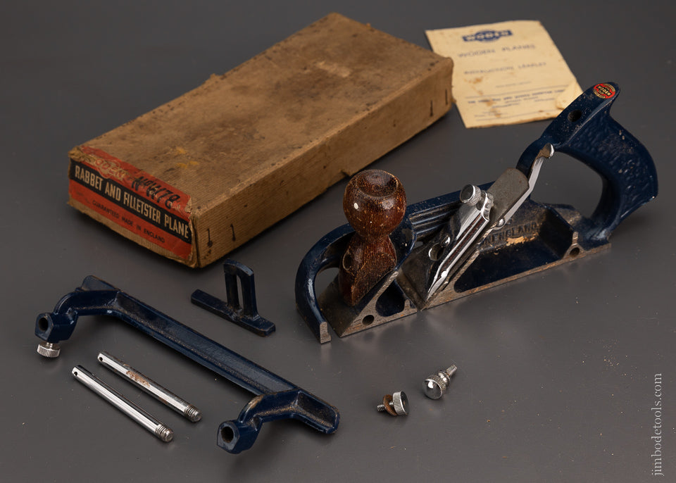 WODEN No. W78 Rabbet and Filletster Plane 100% Complete in Box - 105413
