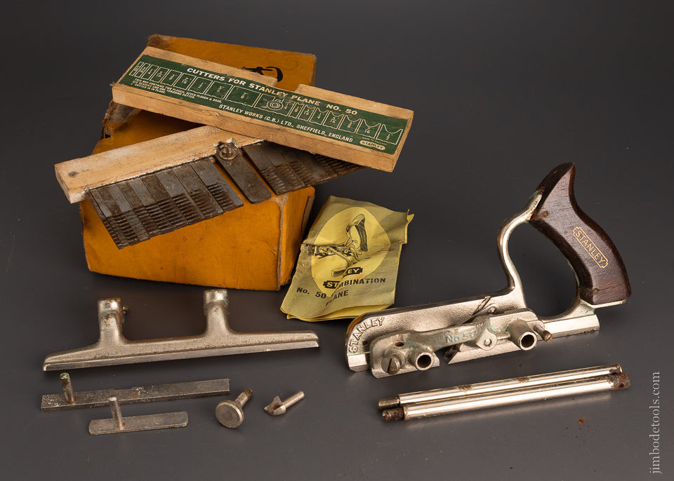 STANLEY No. 50 Light Combination Plane 100% COMPLETE in Original Box - 105422