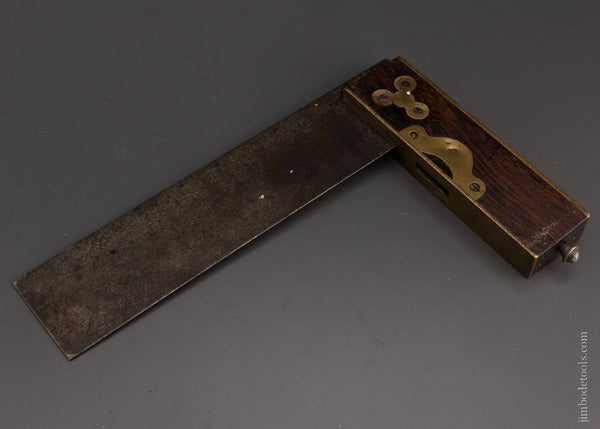 DISSTON & MORSS Rosewood Try Square with Level & Scribe - 105432