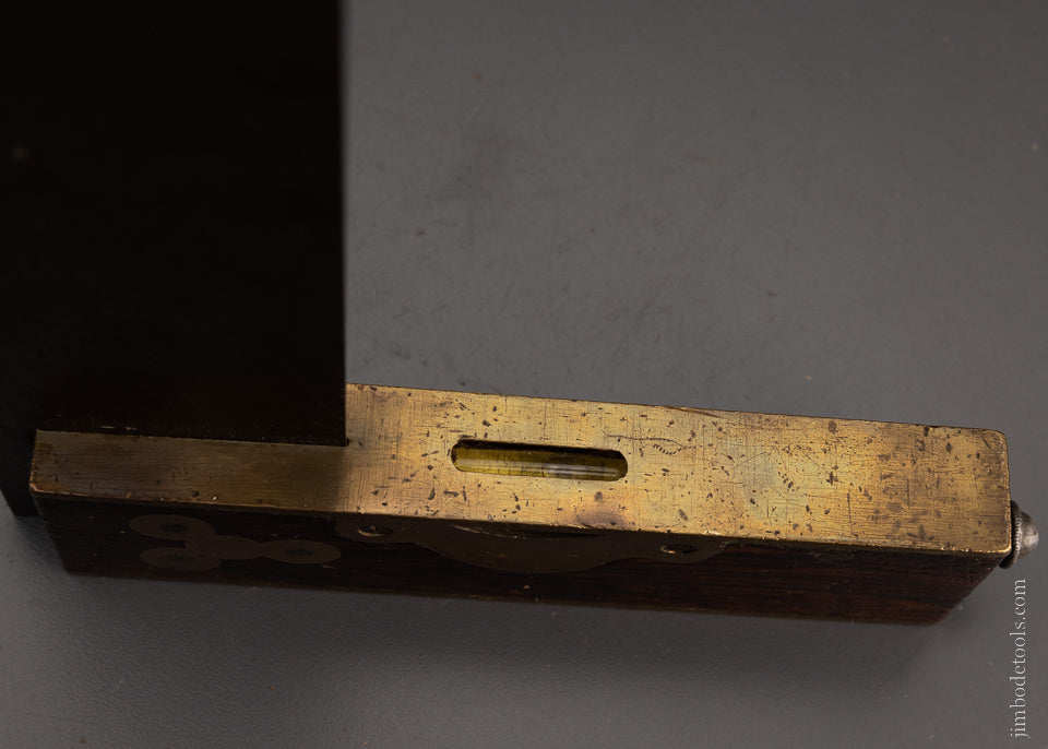 DISSTON & MORSS Rosewood Try Square with Level & Scribe - 105432