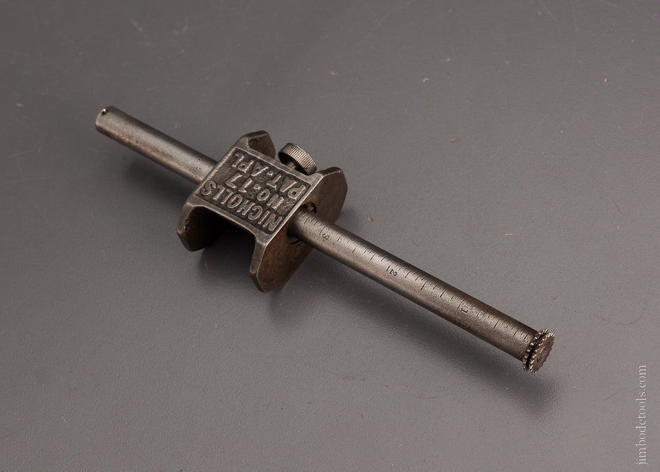 Rare NICHOLLS PATENT Double Toothed Pizza Wheel Marking Gauge - 105439