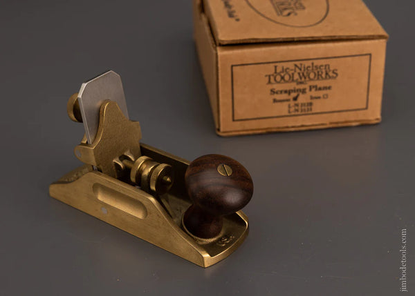 LIE NIELSEN - Bronze Scraper Plane Mint in Box with Rosewood Knob - 105567
