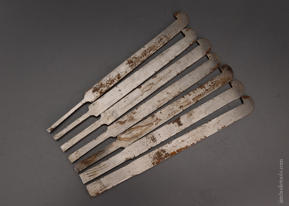 Set of 7 Plow Plane Irons - 105586