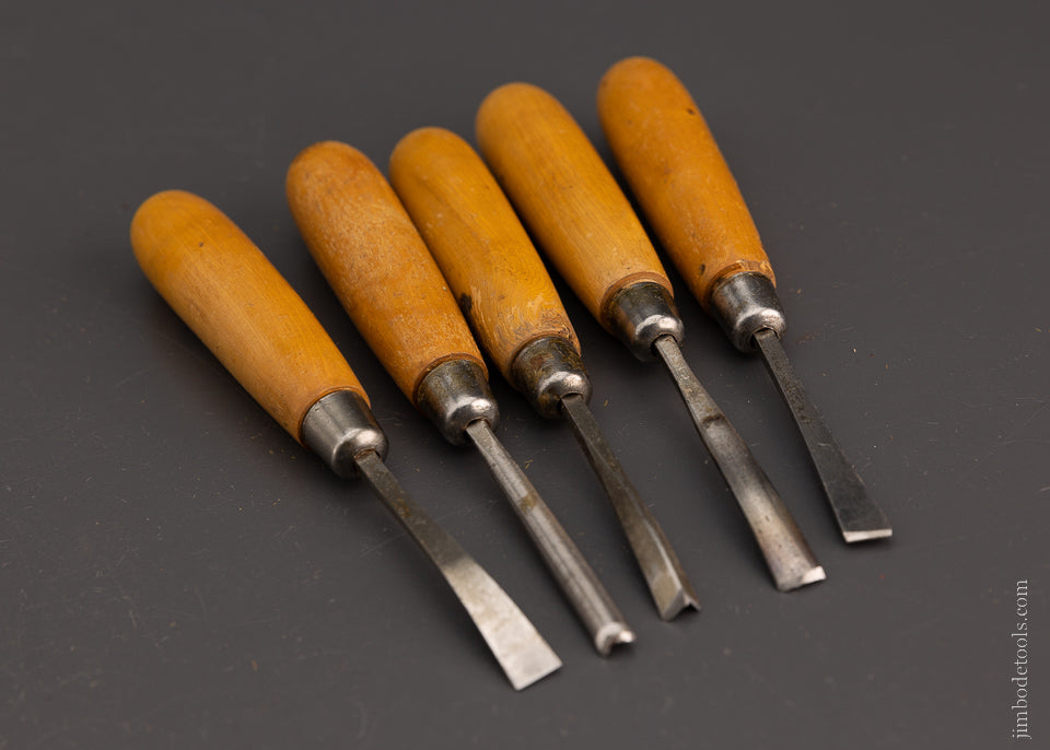 5 Mint MARPLES Carving Chisels with Decals - 105590