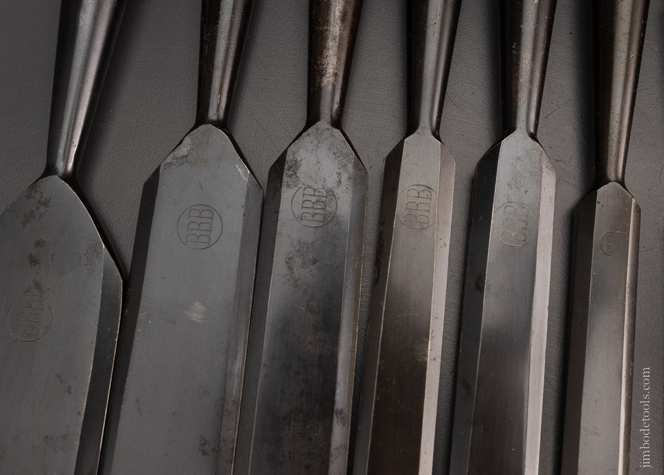 Near Mint BINGHAM’S BEST BRAND Set of 11 Bevel Edge Chisels - 105594