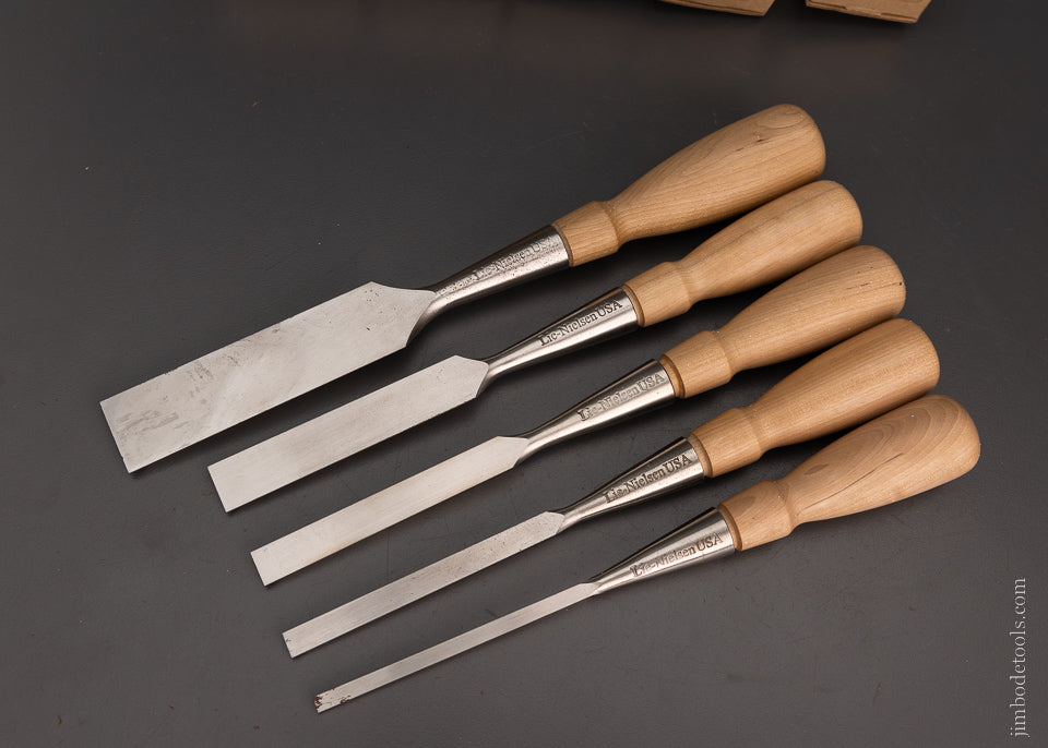 LIE NIELSEN Bevel Edge Chisels Mint in Boxes - 105602