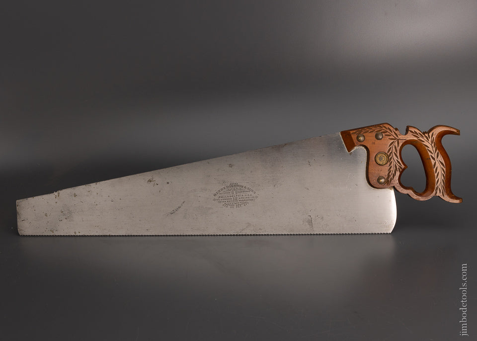 New Old Stock DISSTON No. 12 London Spring Hand Saw - 105679