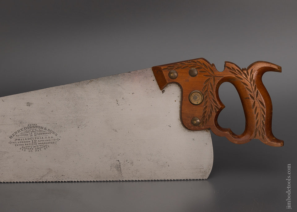 New Old Stock DISSTON No. 12 London Spring Hand Saw - 105679