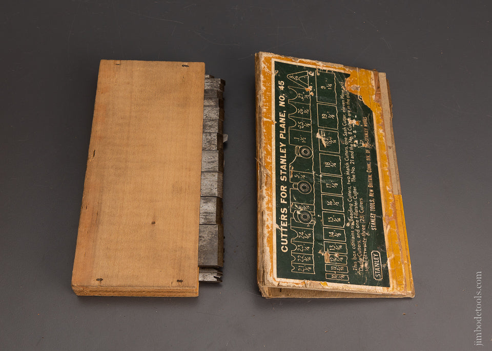 100% Complete & Fine SWEETHEART STANLEY No. 45 Combination Plow Plane in Original Box - 105684