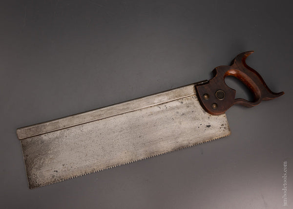 Rare DISSTON No. 77 Back Saw “FOR MECHANICS NOT BOTCHERS” - 105702