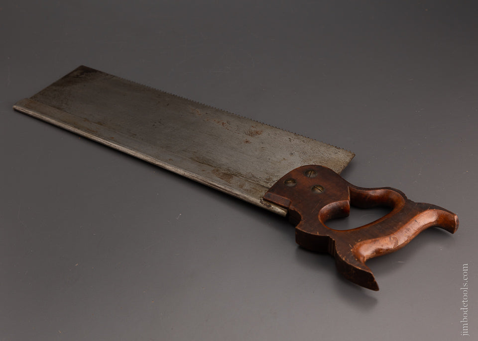 Rare DISSTON No. 77 Back Saw “FOR MECHANICS NOT BOTCHERS” - 105702
