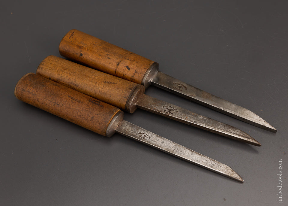 Set of 3 WARD Pig Sticker Mortise Chisels - 105715