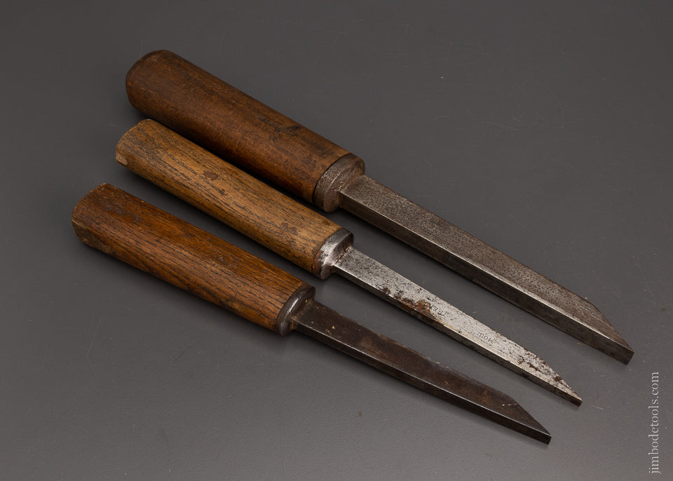 Set of 3 MOULSON BROTHERS Pig Sticker Mortise Chisels - 105729