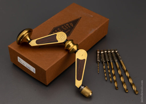 BRIDGE CITY TOOL WORKS PB-1 Palm Brace with Bits Mint in Box - 105734