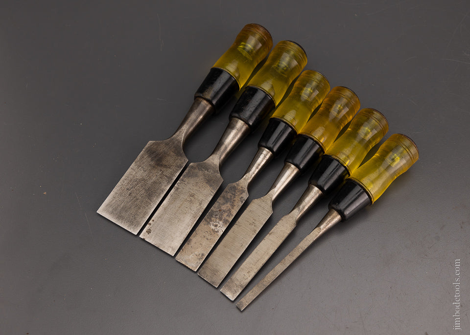 Clean Working Set of 6 STANLEY No. 60 Chisels - 105752