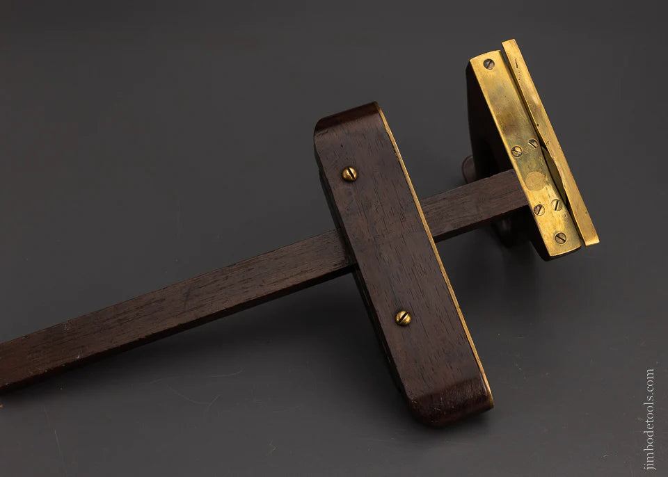 Very Rare & Fine THOMAS RICE PATENT Rosewood Slitting Gauge - 105794