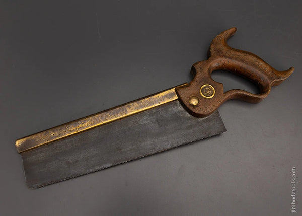 Early DISSTON Brass Back Carcass Saw - 105798