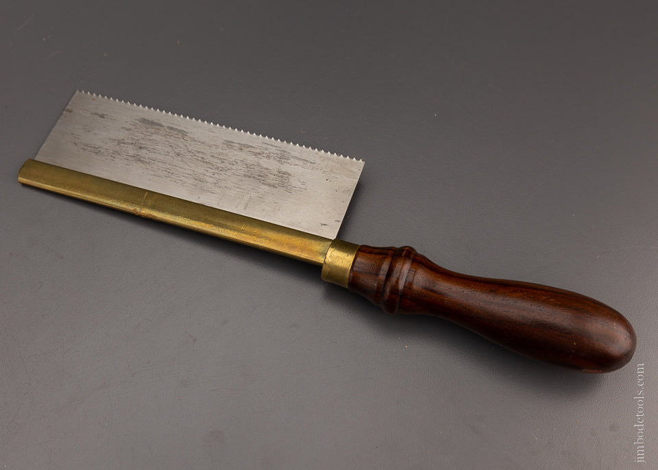 15 Point, 6 Inch Rip Brass Back Dovetail Saw Rosewood Handle Unused - 105809