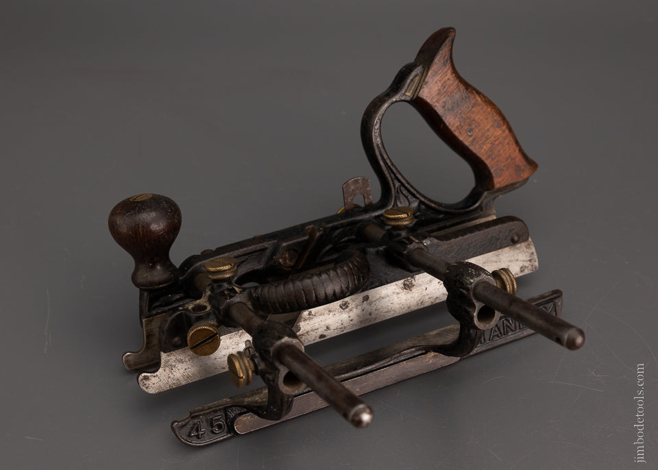 Good User STANLEY No. 45 Combination Plane with 15 Cutters & 2 Stops. - 105834