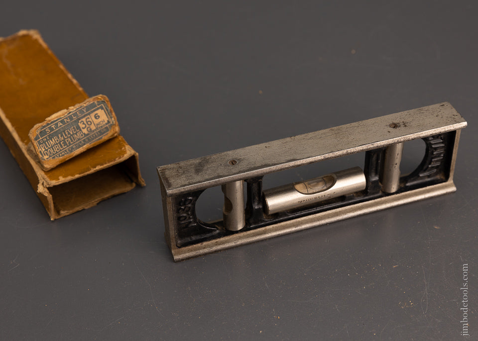 STANLEY No. 36G - 6 Inch Double Plumb Level in Box - 105908