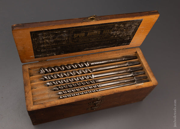 Complete Set of 13 RUSSELL JENNINGS Auger Bits in Original Three Tiered Box - 105910