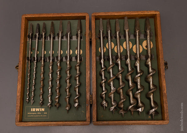 Complete Set of 13 IRWIN Auger Bits in Original Box - 105913