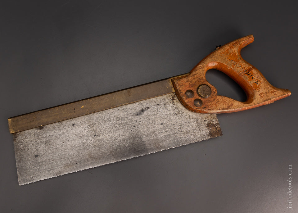 SPEARIOR No. 52 Brass Back Tenon Saw 15 Point 12 Inch Rip - 105921