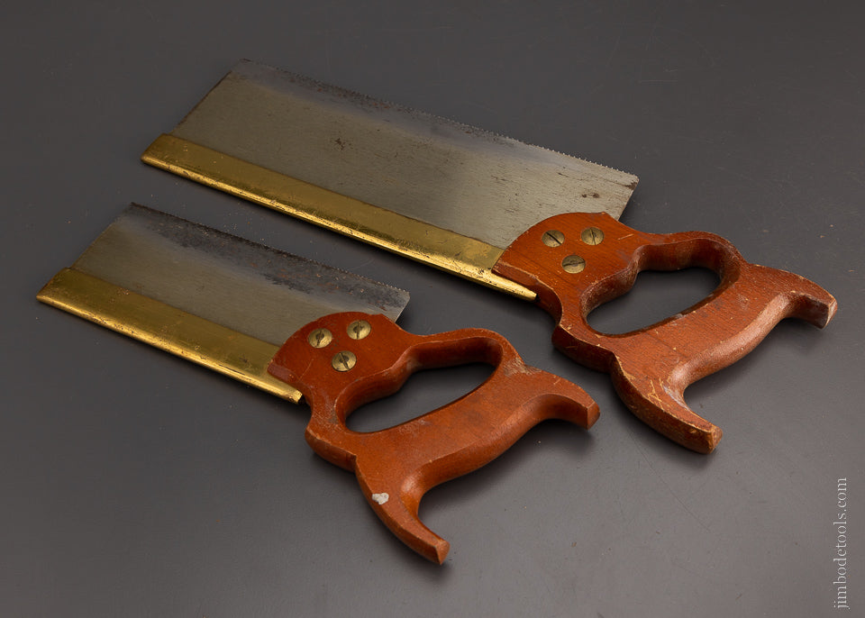 Minty Pair of TYZACK & TURNER Brass Back Saws - 105954