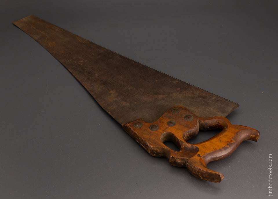 Monster 28 Inch Rip DISSTON D-8 Thumb Hole Hand Saw Nasty Sharp - 105969