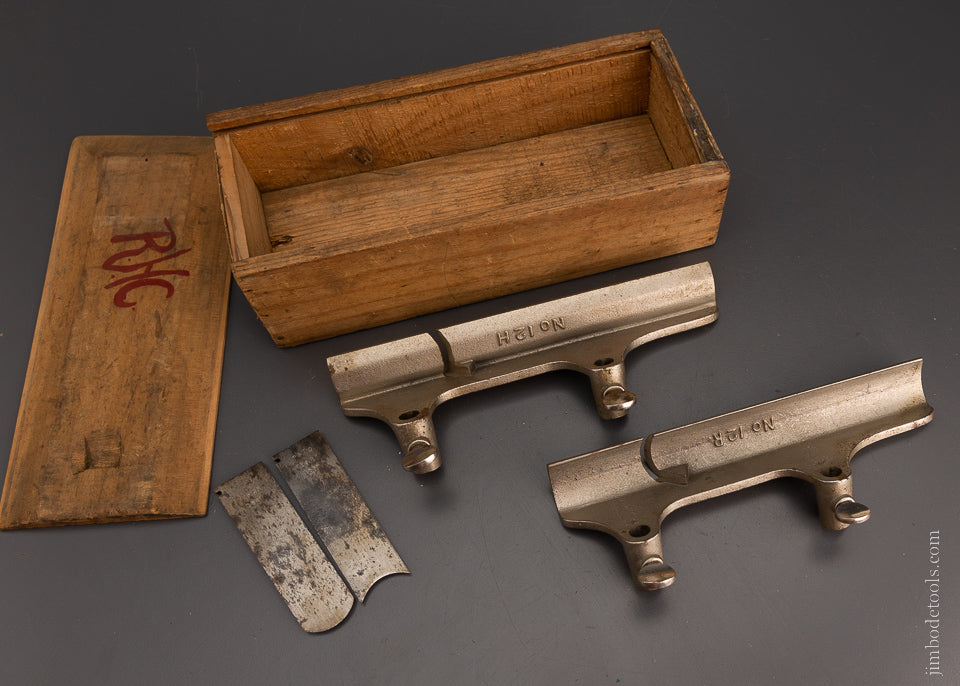 Rare Complete Set of Hollow & Round Bottoms for STANLEY No. 45 Plow Plane with Custom Boxes - 105993