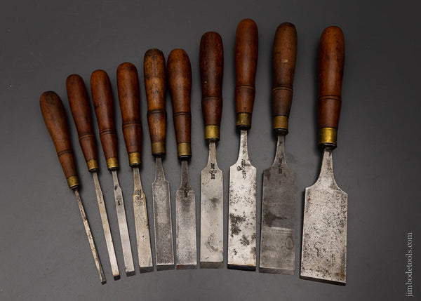 Fine Set of 10 BUCK BROS. Chisels - 105994