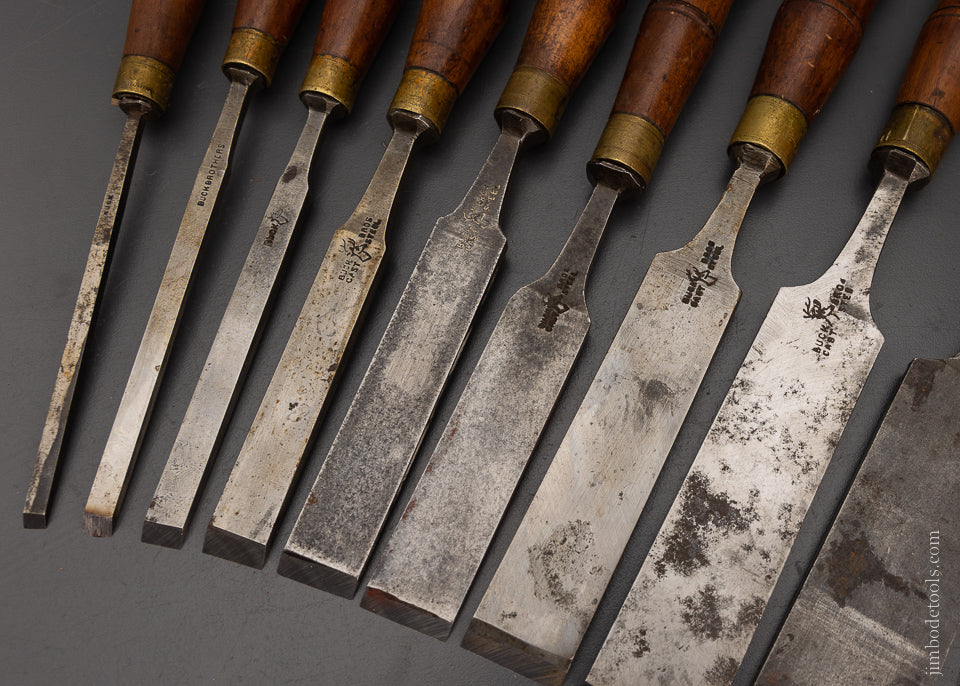 Fine Set of 10 BUCK BROS. Chisels - 105994
