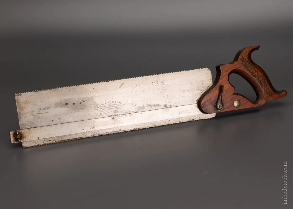 Mint & Unused H. DISSTON No. 14 WUEST PATENT Dovetail Saw - 106053