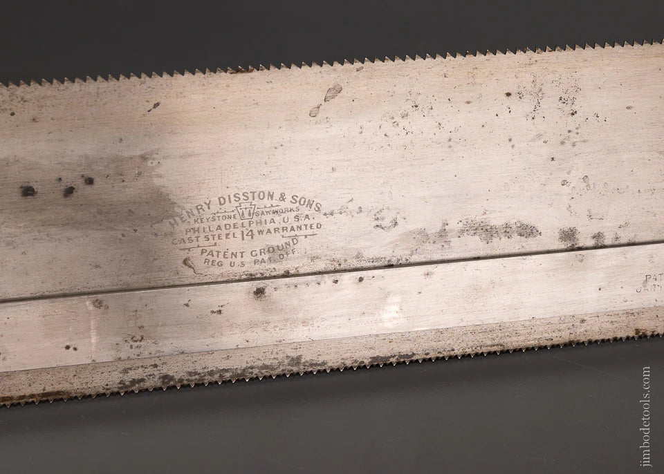 Mint & Unused H. DISSTON No. 14 WUEST PATENT Dovetail Saw - 106053