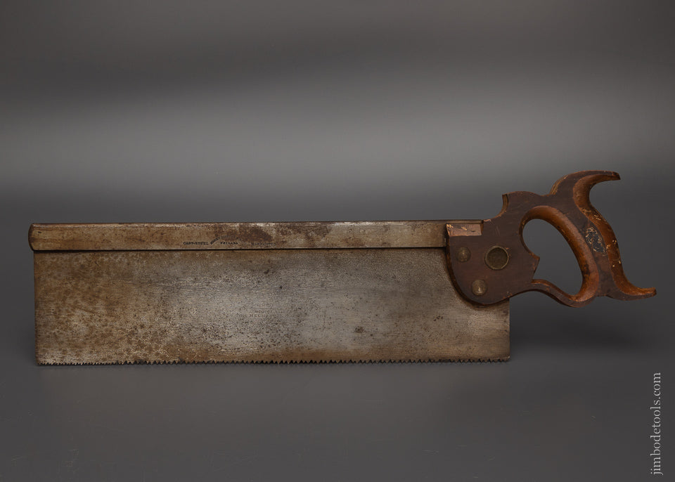 Rare DISSTON No. 77 “For Mechanics Not Botchers” Back Saw - 106090