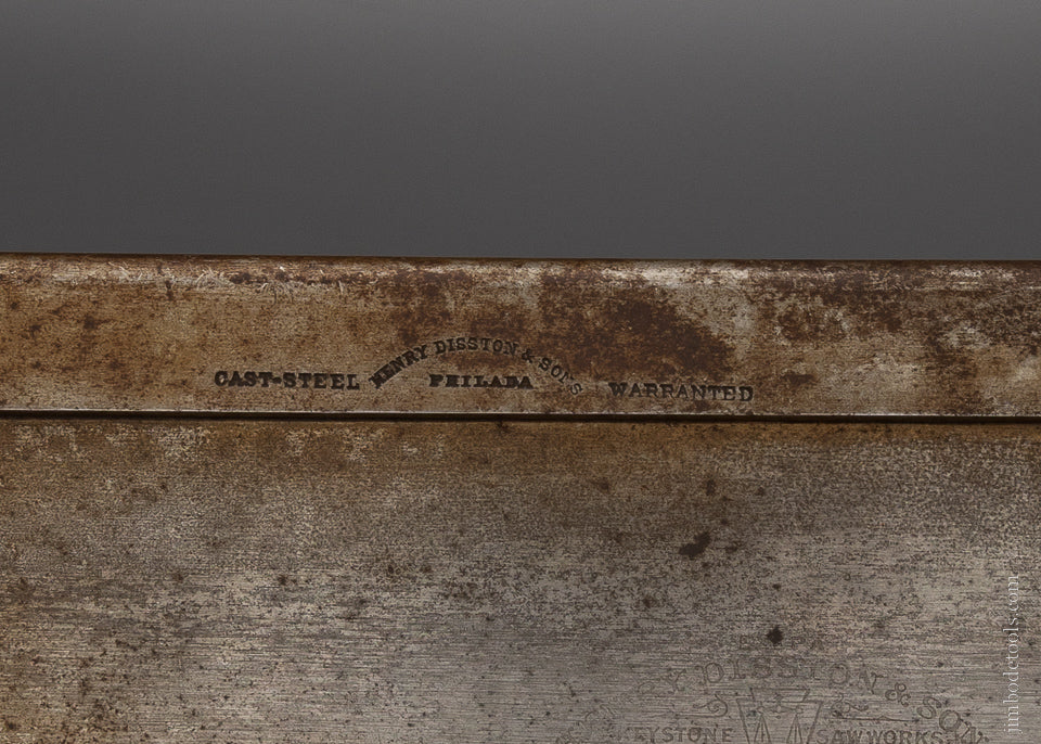 Rare DISSTON No. 77 “For Mechanics Not Botchers” Back Saw - 106090
