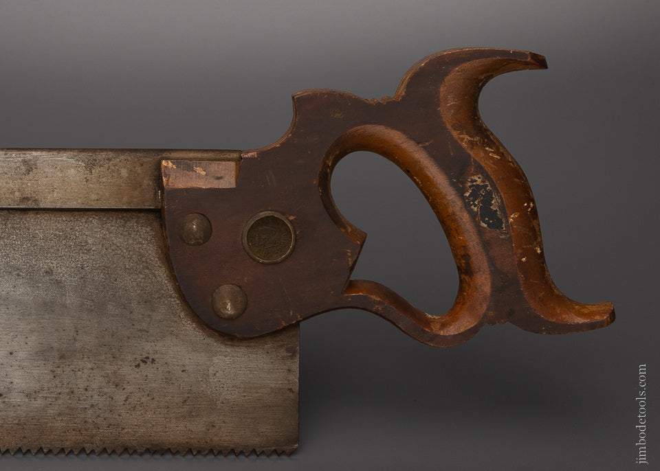 Rare DISSTON No. 77 “For Mechanics Not Botchers” Back Saw - 106090